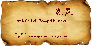 Markfeld Pompónia névjegykártya